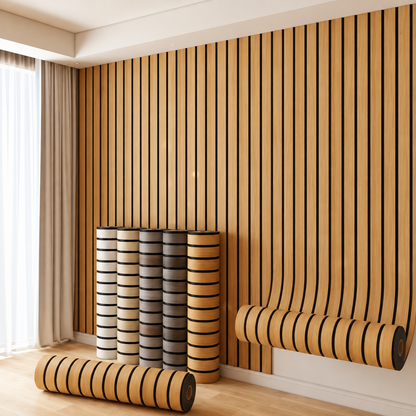 woodgrain wall sticker