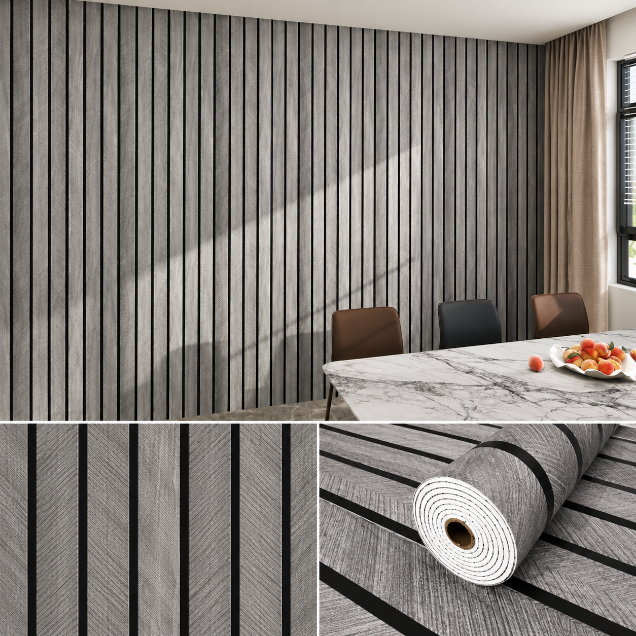 woodgrain wall sticker