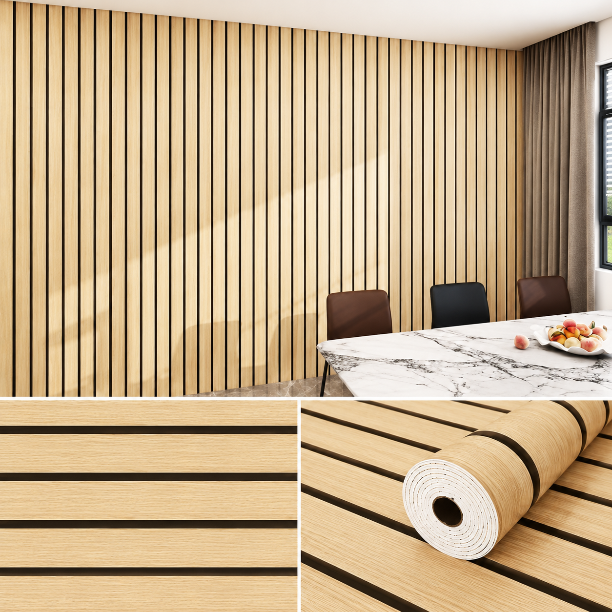 woodgrain wall sticker