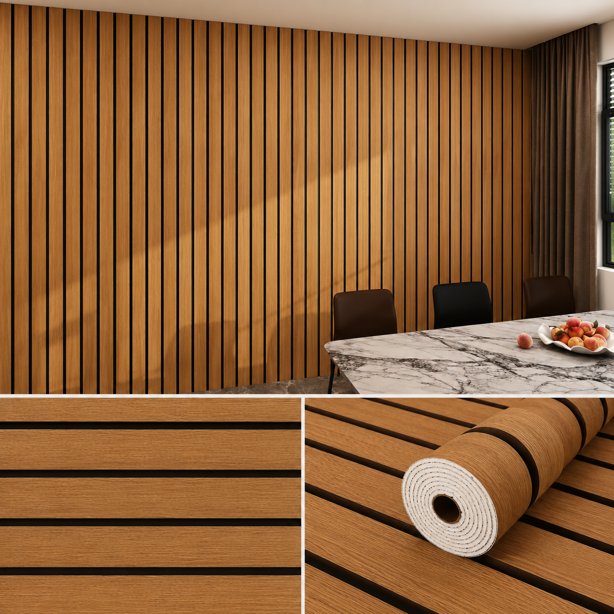 woodgrain wall sticker