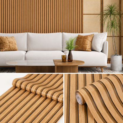 woodgrain wall sticker